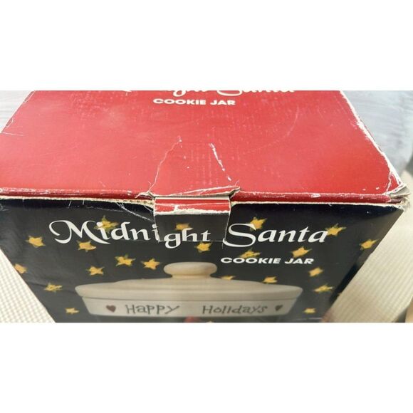 Christmas Cookie Jar Becca Barton ceramic Midnight Snowman CIC7311 - Picture 8 of 14